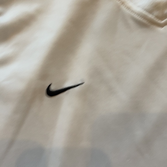 NIKE White V Neck Long Sleeve DriFit Shirt Long Sleeve Youth LARGE - Picture 3 of 6
